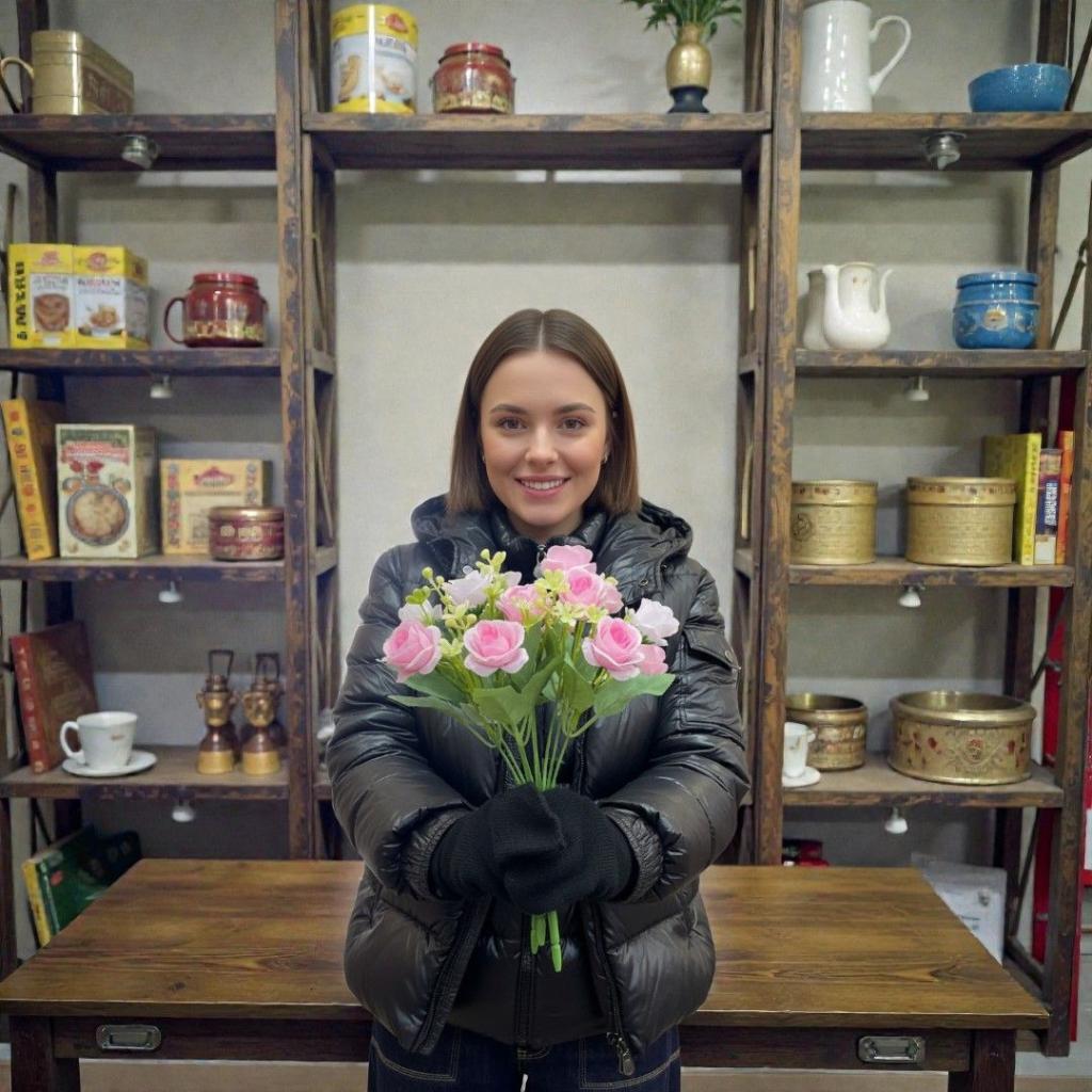 Розы нежно розового цвета, 5 веточек, высота 30-35см