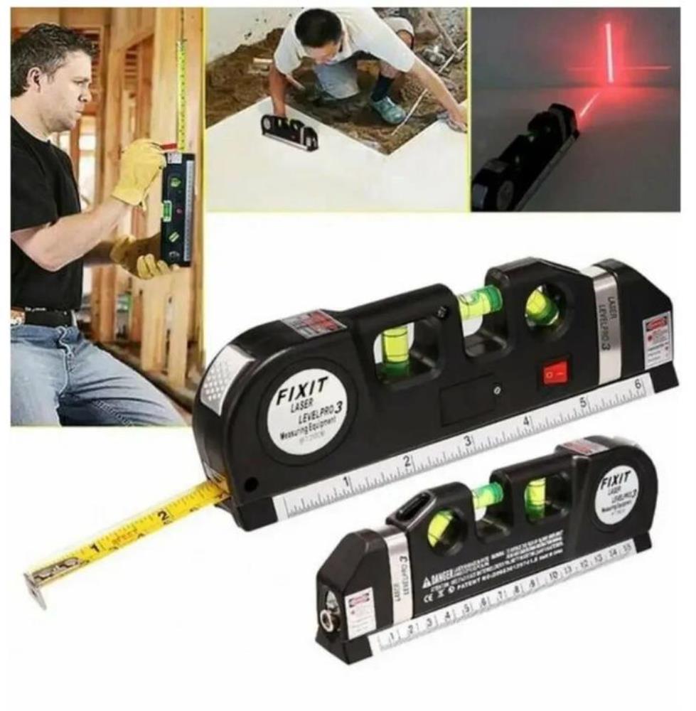 Уровень лазерный Laser Level Pro 3 вертикальный, лазерный уровень, линейка, нивелир